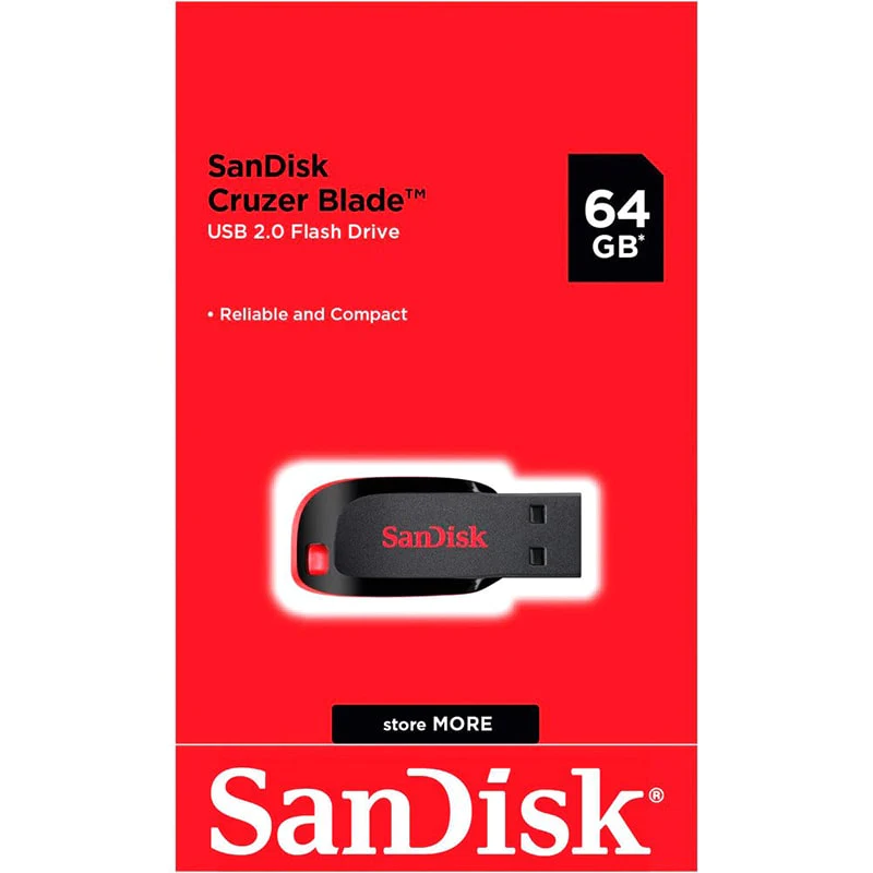 Sandisk Cruzer Blade 64 GB ( USB 2.0 Flash Drive)